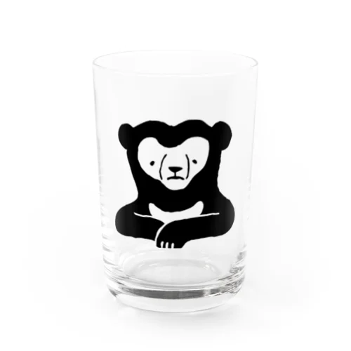 くまざわくん（ブラックライン） Water Glass