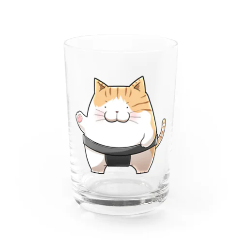 保護猫応援グッズ　ちーむ　どすこい Water Glass