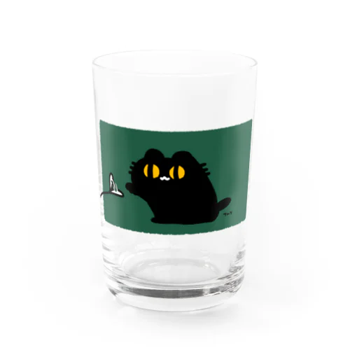 black cat*Exercise time* Water Glass