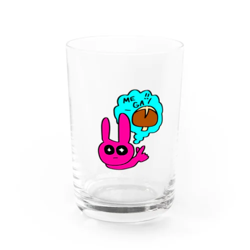 目がMEGAシイタケ Water Glass