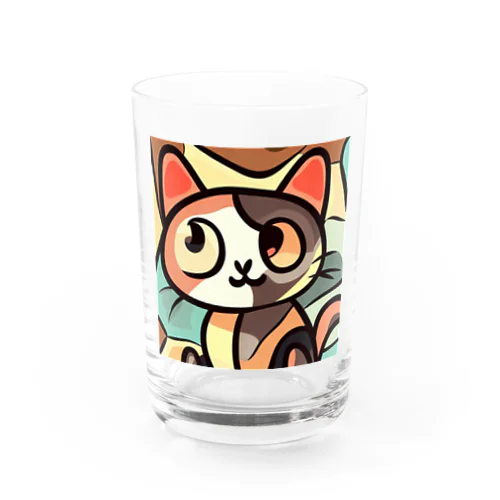 Mysterious Cat Water Glass