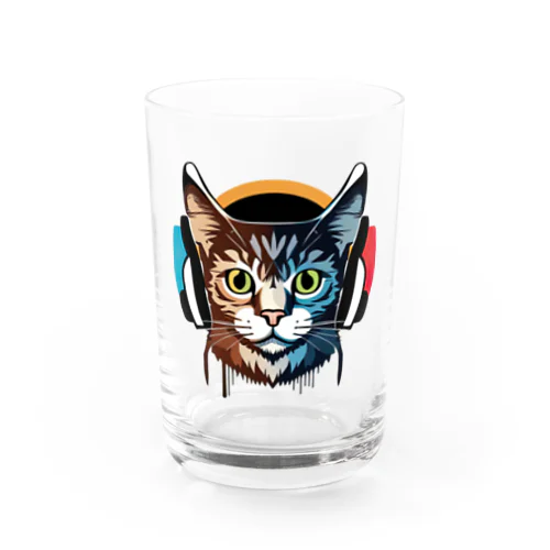 DJ Cat Water Glass