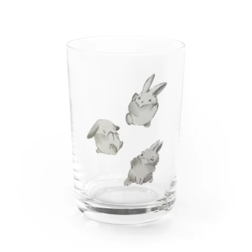 3羽のうさぎ Water Glass