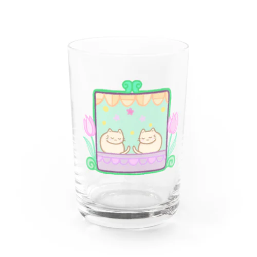 花だんにゃんこ🌷 Water Glass