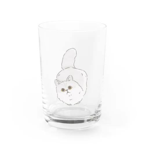 上目遣いのもふ猫 Water Glass