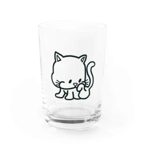 にゃあ　ポーズA Water Glass