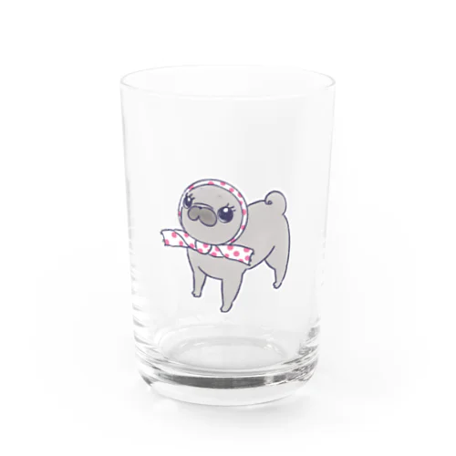 パグのおはぎ Water Glass