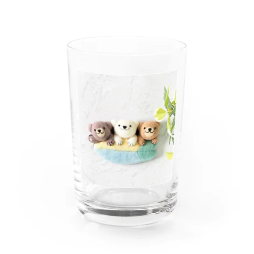 くまの3兄弟（サーフボード） Water Glass