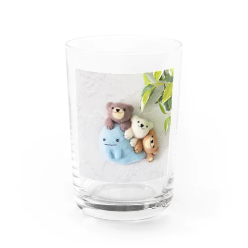 くまの3兄弟（おばけ） Water Glass