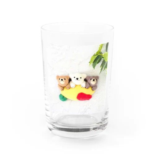 くまの3兄弟（オムライス） Water Glass