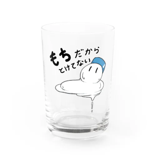 暑い夏にもちと言い張るゆきだるま Water Glass