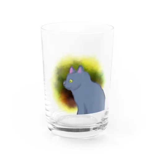 グレーの猫 Water Glass