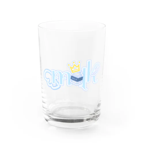 milkのロゴ グラス