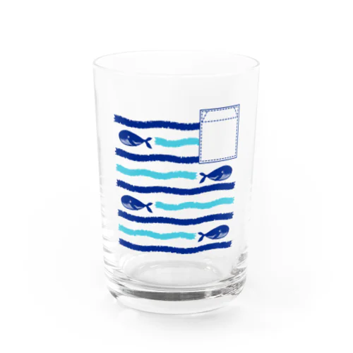 くじらボーダー Water Glass