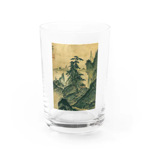 日本画：雪舟_山水図(室町時代) Water Glass