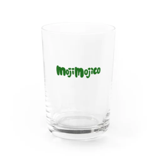 mojimojicoロゴ(グリーン) Water Glass