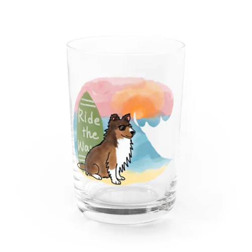 サーファーシェルティ璃桜くん Water Glass