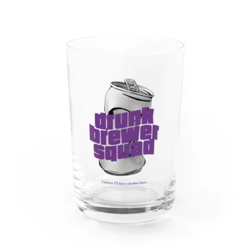 drunk brewer squad ロゴ(CAN) Water Glass