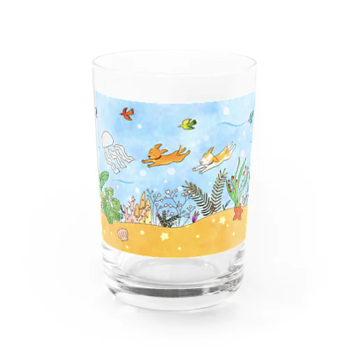 泳ぐ犬’s Water Glass