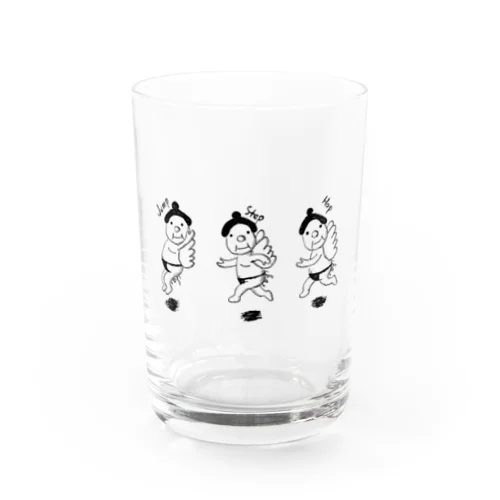 関鳥Hop Step Jump Water Glass