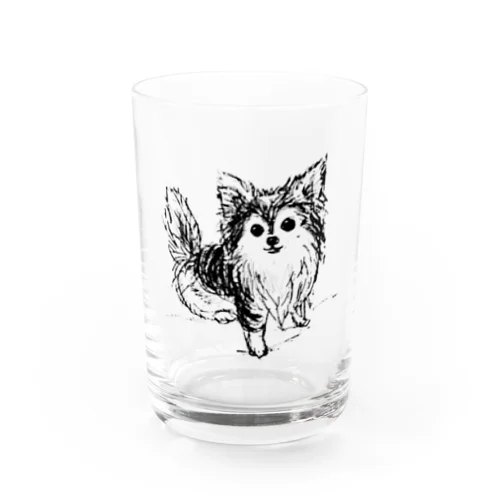 チワワのマメ2 Water Glass