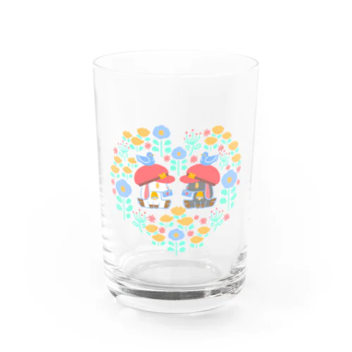 シロヤギとクロヤギ Water Glass