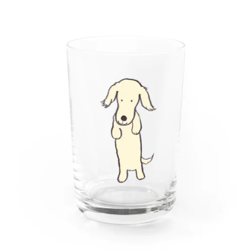 ミニチュアダックスのハニ君立ち姿カラー Water Glass