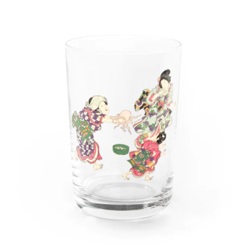   タコ　明石浦汐干狩図 / Akashiura clam digging Water Glass