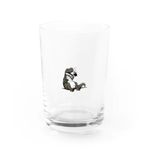 なにかを飲んでる恐竜 Water Glass