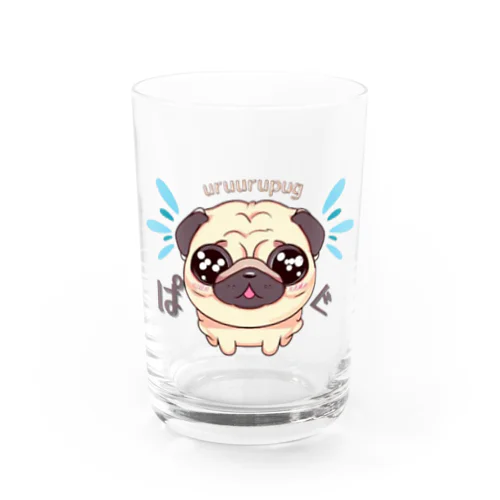 うるうるパグちゃん Water Glass