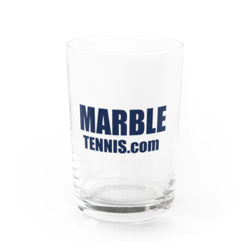 MARBLE TENNIS.com (Navy logo） Water Glass