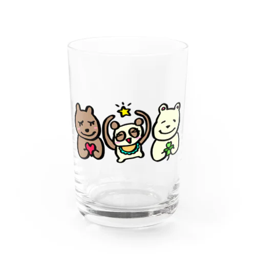 くまくまファミリー Water Glass