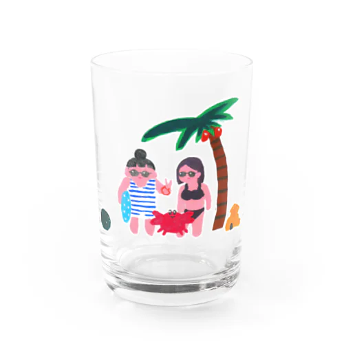 犬のかがやきの夏休み　クリア用 Water Glass