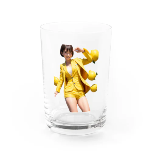 girl(lemon) Water Glass