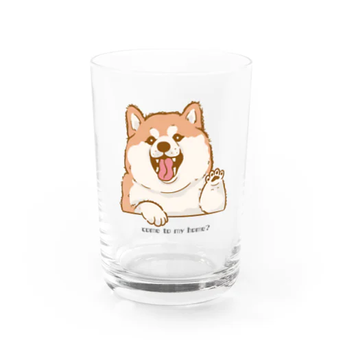 しば犬アップくん Water Glass