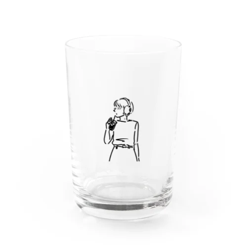 コーヒーカップフォンガール(ショートボブ) Water Glass