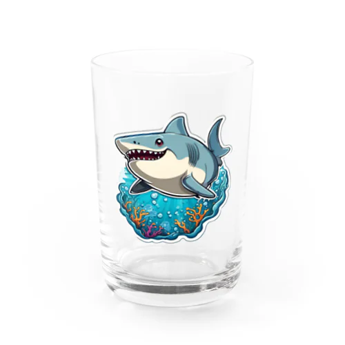 カートゥーンサメ君 Water Glass