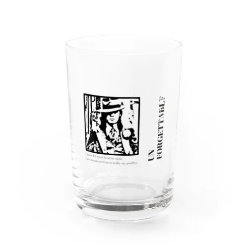 ななめ帽子のスーツくん（クリア） Water Glass