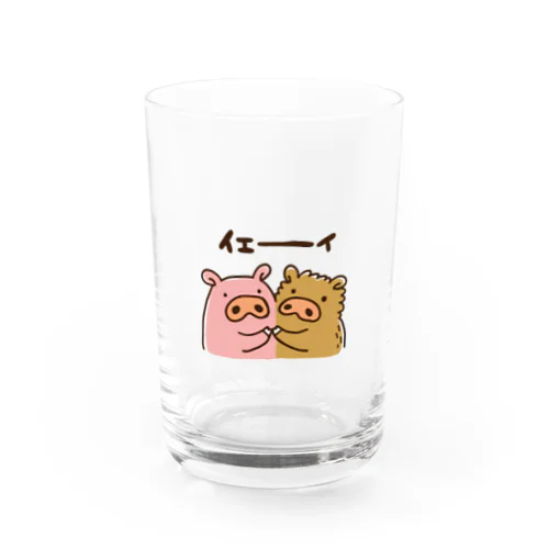 いのししとぶたちゃん Water Glass