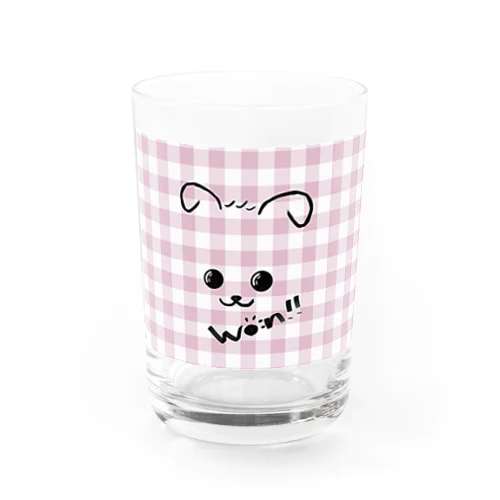 わんこA♡ギンガム Water Glass