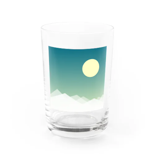 雪山と満月 Water Glass