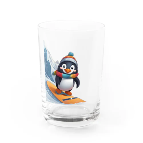 ペンギンの冒険スノーボードパーティ Water Glass