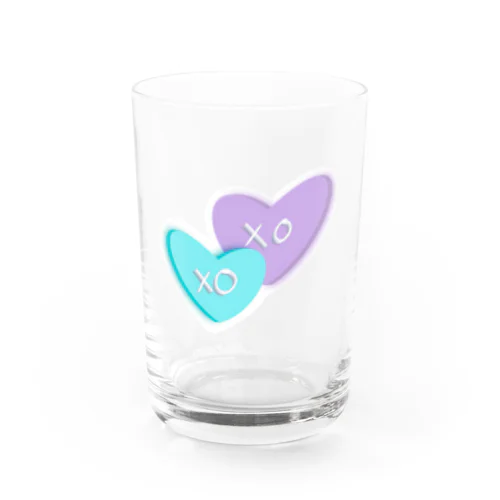 xoxo シンプル　ハート　デサイン Water Glass