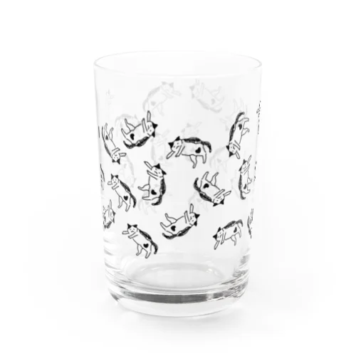 はちわれニャン子　いっぱい Water Glass