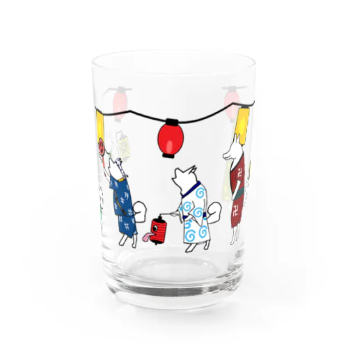 皆でお祭り楽しいな Water Glass