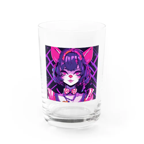 パンクビビッド・ピエロキャットレディ Water Glass