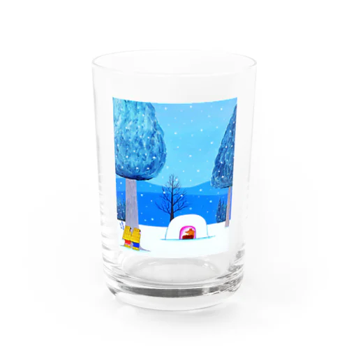 アートとメルヘンと創作の森　ノスタルジック絵画　秋野あかね作「まだいるよ」 Water Glass