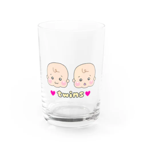 twins べびー　ふたごグッズ Water Glass