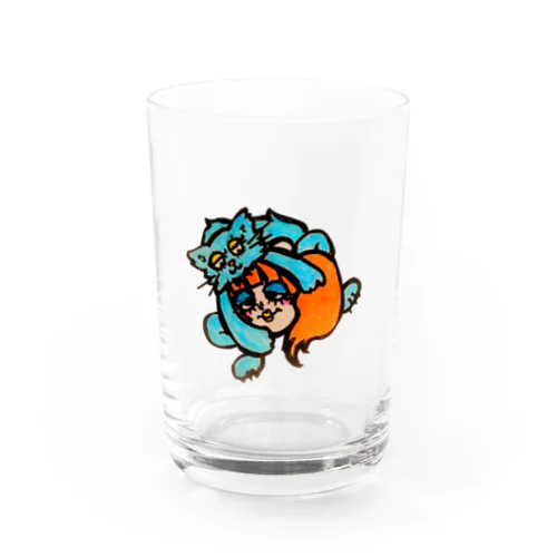 “ねこ”をかぶりました Water Glass