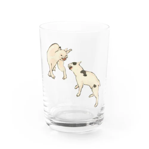 猫　教訓善悪子僧揃 / Lessons good and bad children monks Water Glass